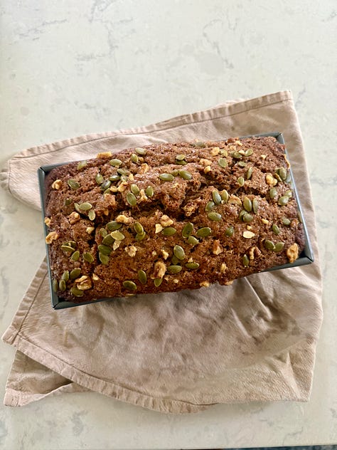 baked sourdough discard banana bread
