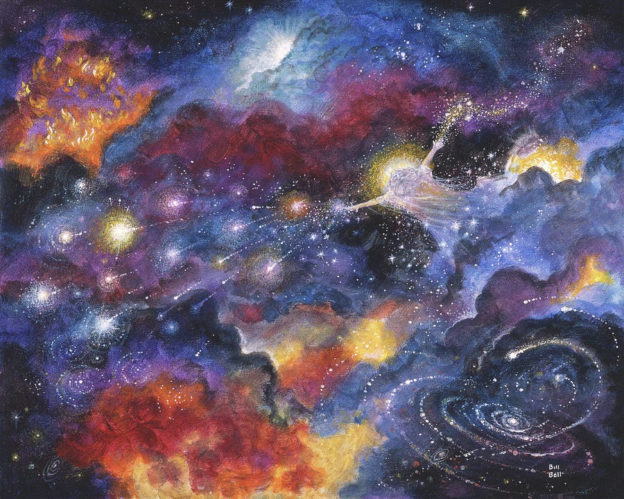 Universe Painting Original Oil Painting On Stretched Canvas | Etsy