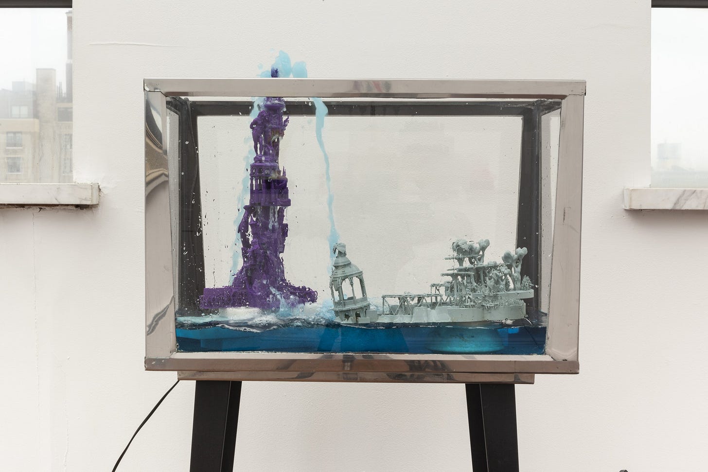 Genevieve Goffman, Monument to a Hot Dead King (Waterfall), 2020