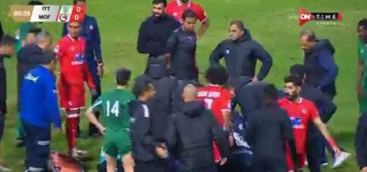 Ahmed Refaat collapsed in Modern Future FC's clash with Ittihad on Monday night Ahmed Refaat collapsed in Modern Future FC's clash with Ittihad on Monday night