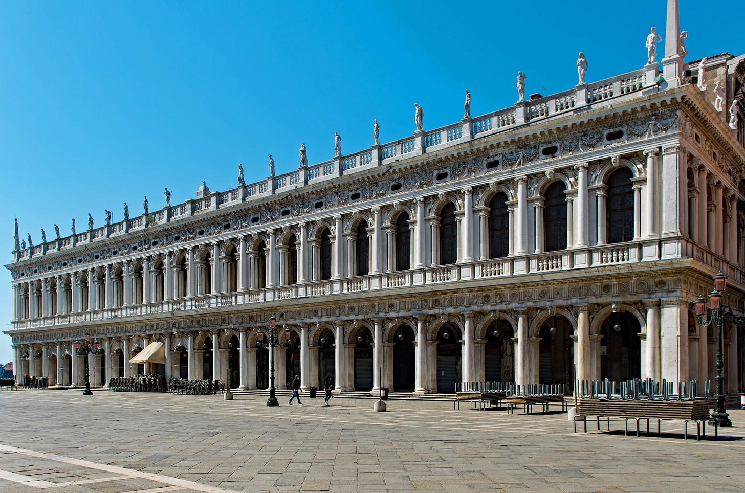 The Biblioteca Marciana, Venice, photograph taken by user Venicescapes and released under a CC BY-SA 4.0 licence