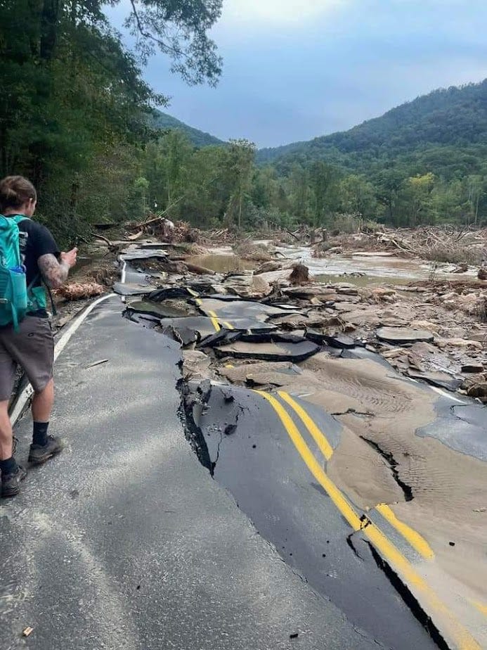 Damage done by Hurricane Helene in 2024