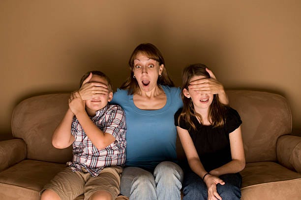 Pg Movie Stock Photo - Download Image Now - Child, Hands Covering Eyes,  Mother - iStock