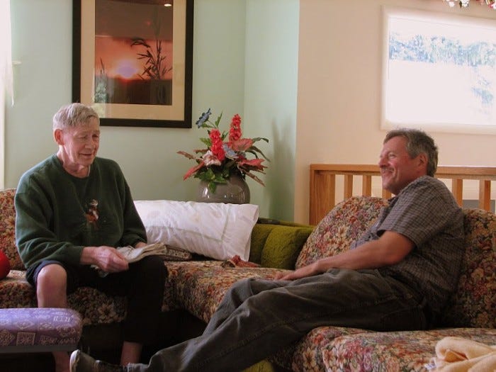 Grandpa sharing a laugh