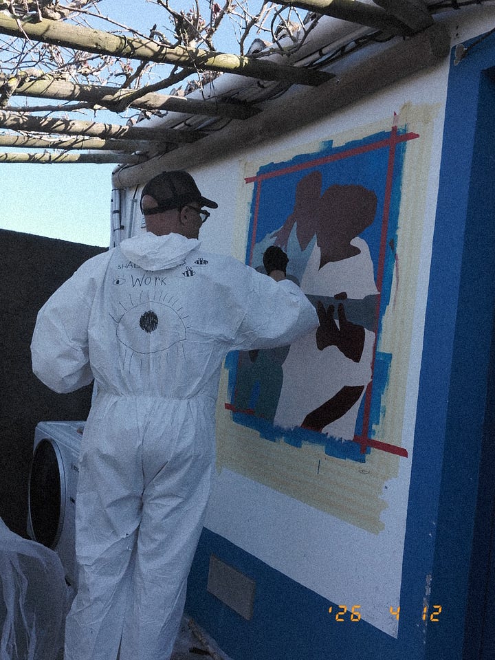 Shabazz Larkin Making a portrait in Portugal
