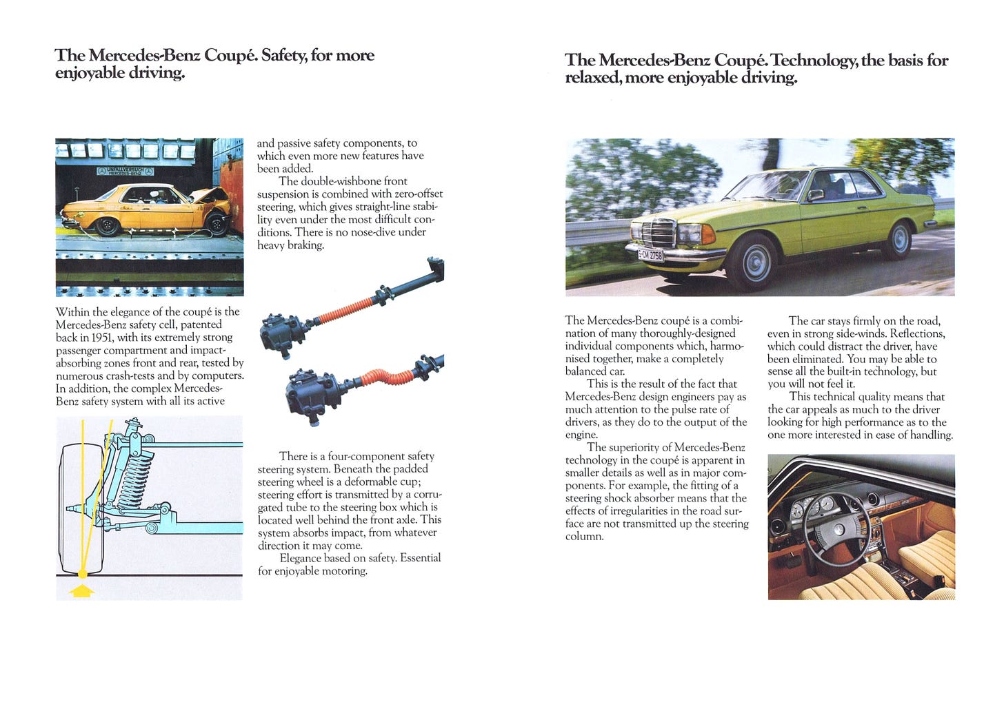 Mercedes W123 Coupe 1977 Brochure safety Mercedes W123 Coupe 1977 Brochure safety