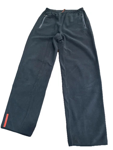 Prada Milano Women's Black Fleece Pants Tracksuit Small Zip Pockets S - Picture 1 of 6