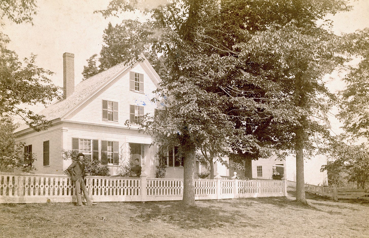 Man near fence and house on Taylor Road