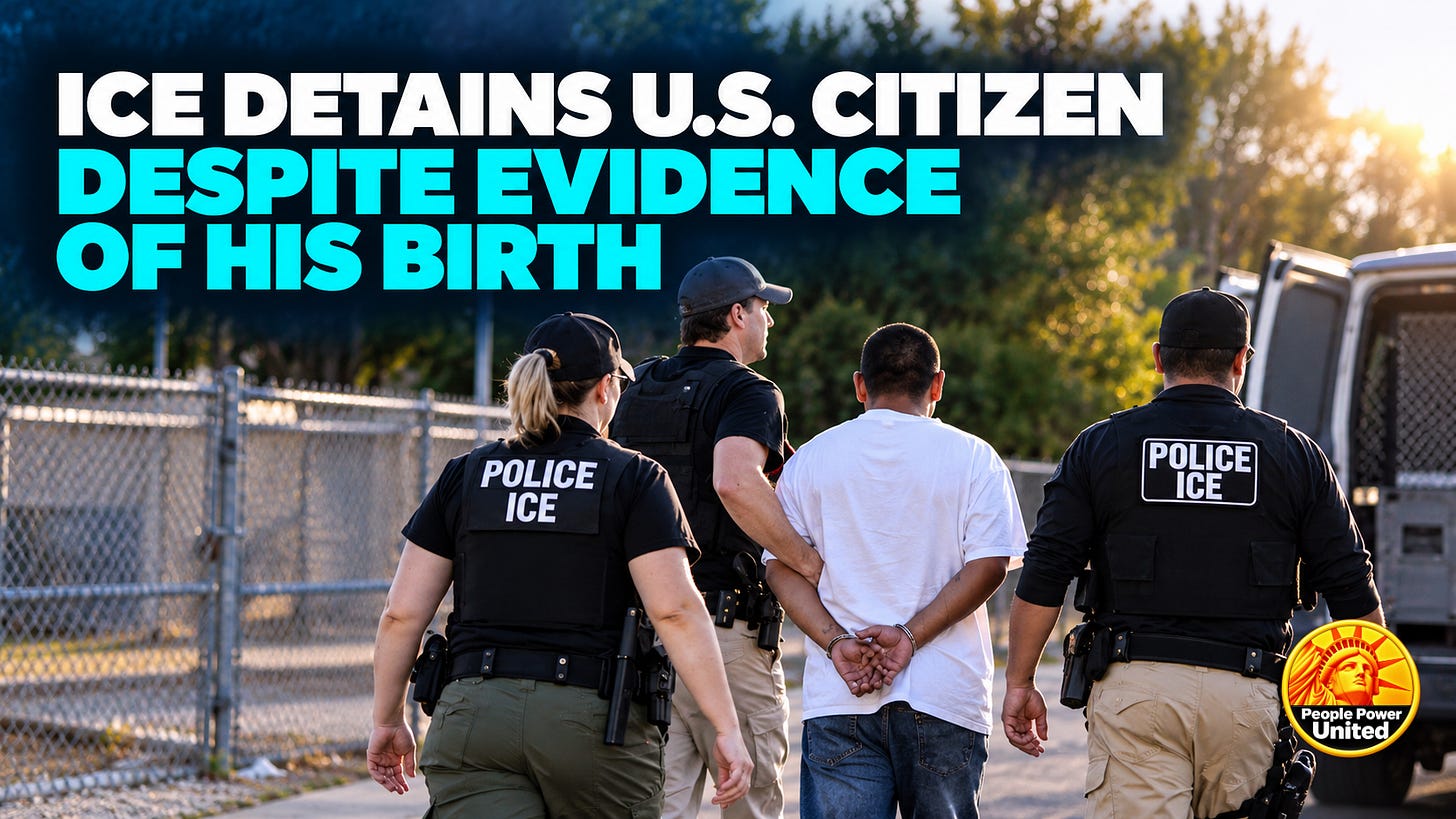 ICE Detains U.S. Citizen Despite Evidence of His Birth. ICE Detains U.S. Citizen Despite Evidence of His Birth.