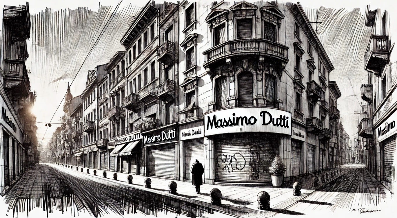 Massimo Dutti va dejando un vacío en  las ciudades medianas