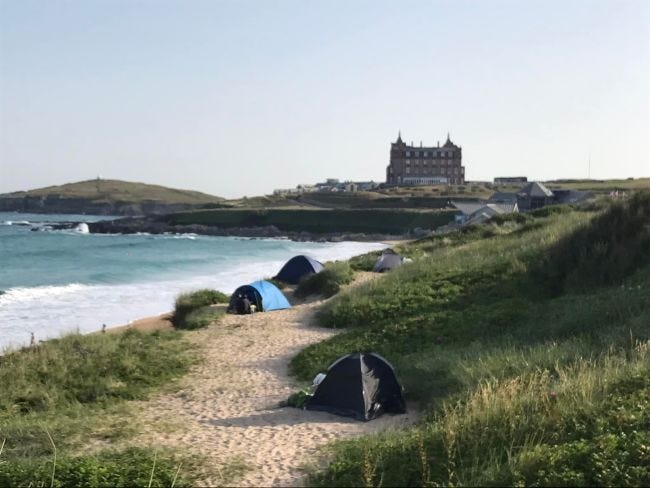 tents in the dunes