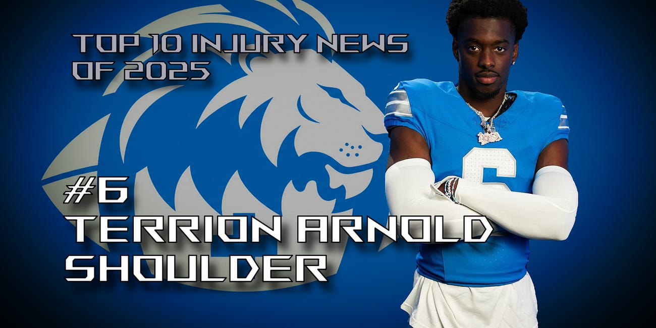 Lions Top 10 Injury News of 2025: #6 Terrion Arnold Shoulder