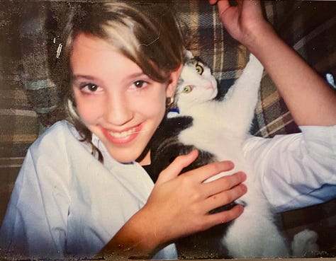 Amelia as a kindergartener, grade schooler, and teenager