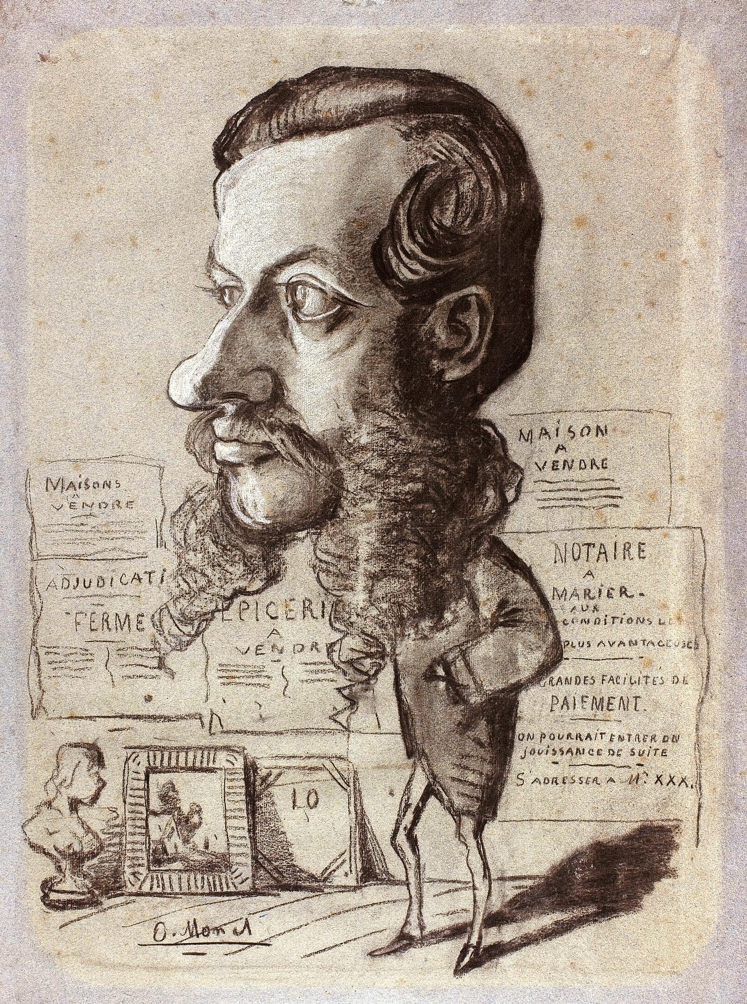 Monet caricatures — Claude Monet, Caricature of Léon Manchon, 1858, Art Institute of Chicago / CC0 public domain (via The Public Domain Review) Monet caricatures — Claude Monet, Caricature of Léon Manchon, 1858, Art Institute of Chicago / CC0 public domain (via The Public Domain Review)