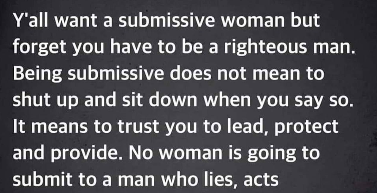 Guys, If She's Standing In Her Masculine, It's Because She Feels Like She Can't Trust You To Lead