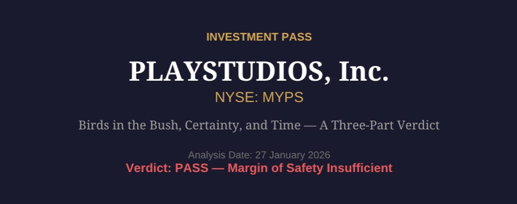 The Art Of Saying No - MYPS: Playstudios Inc