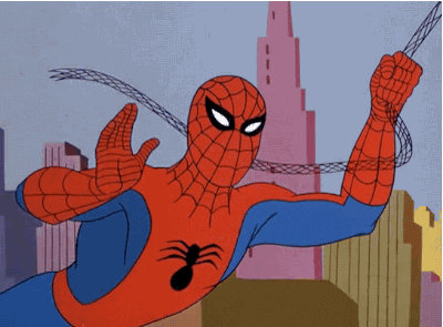 Waving Spider-Man GIF