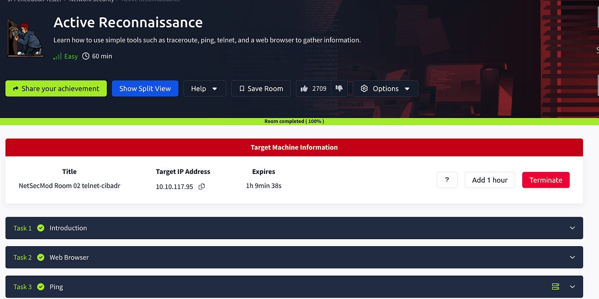 TryHackMe | Active Reconnaissance - by Dipak Sunar
