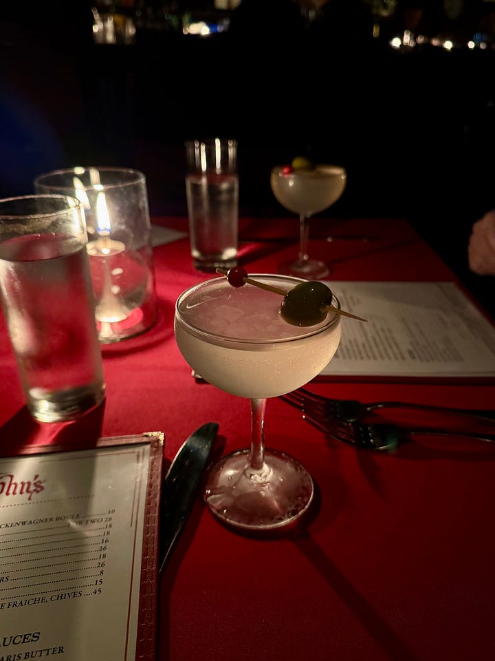 Dear John's interior and martini