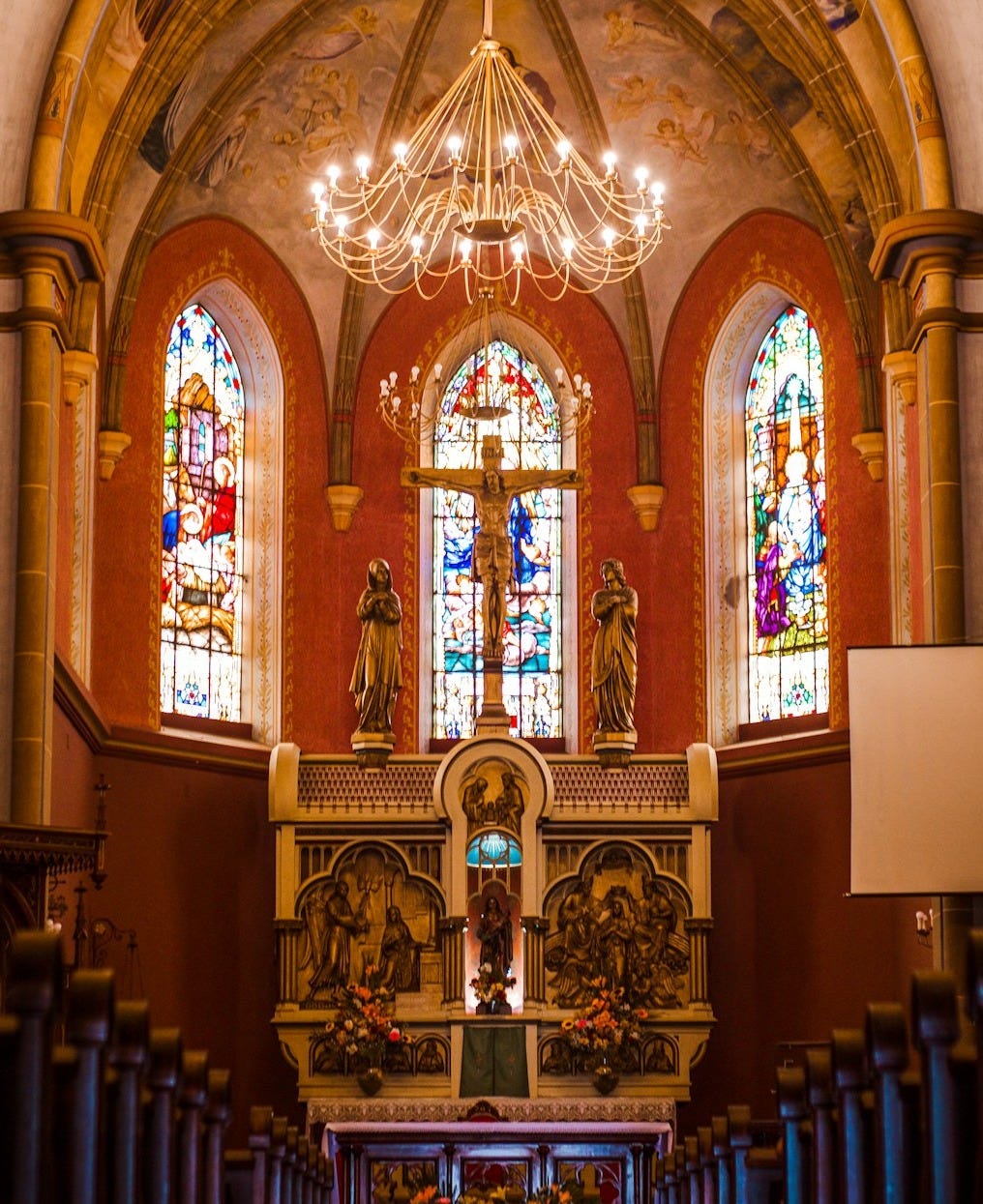gold and white cathedral interior