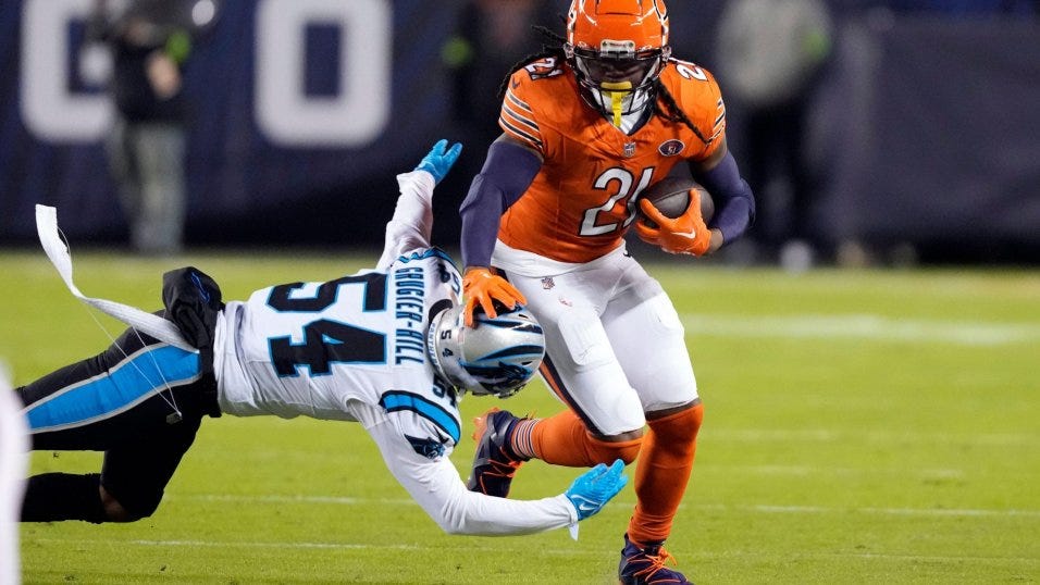 NFL Week 10 Recap: Immediate fantasy football takeaways from Panthers-Bears  Thursday Night Football | Fantasy Football News, Rankings and Projections |  PFF