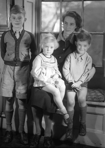 Eileen Lucy 'Tirzah' Ravilious (nee Tirzah Garwood) with sons John and  James and daughter Anne | RIBA pix