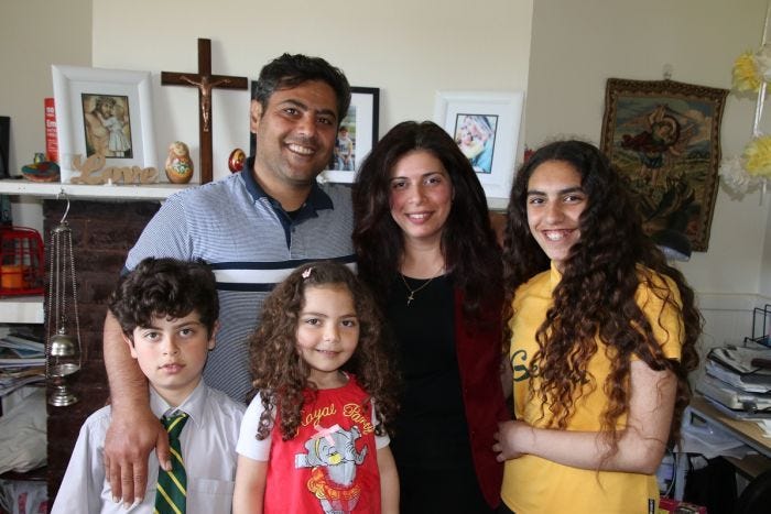 Malak Abdou with his family in Tasmania. Malak Abdou with his family in Tasmania.
