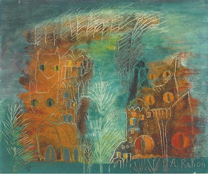 Gatos en el valle, 1957 - Alice Rahon