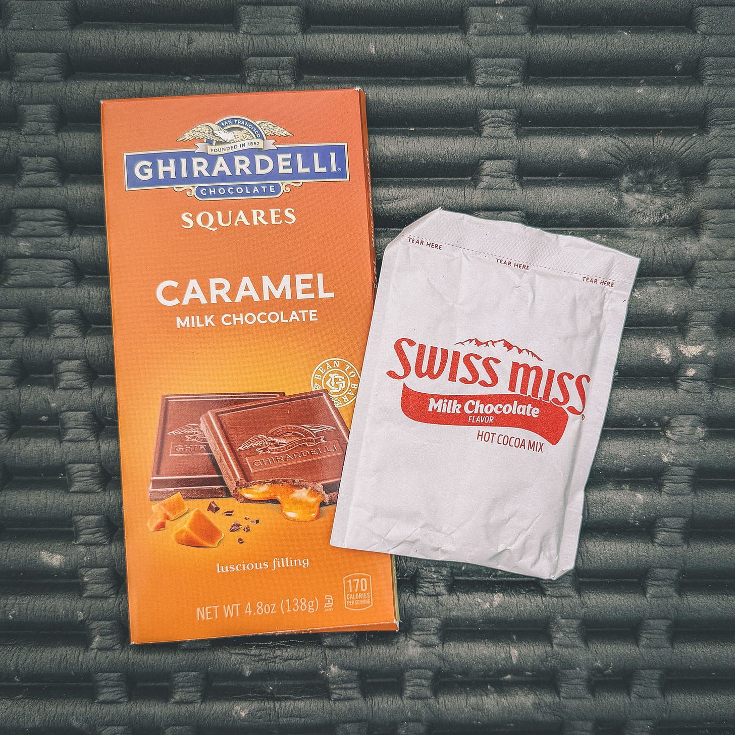 Carmel and hot chocolate.