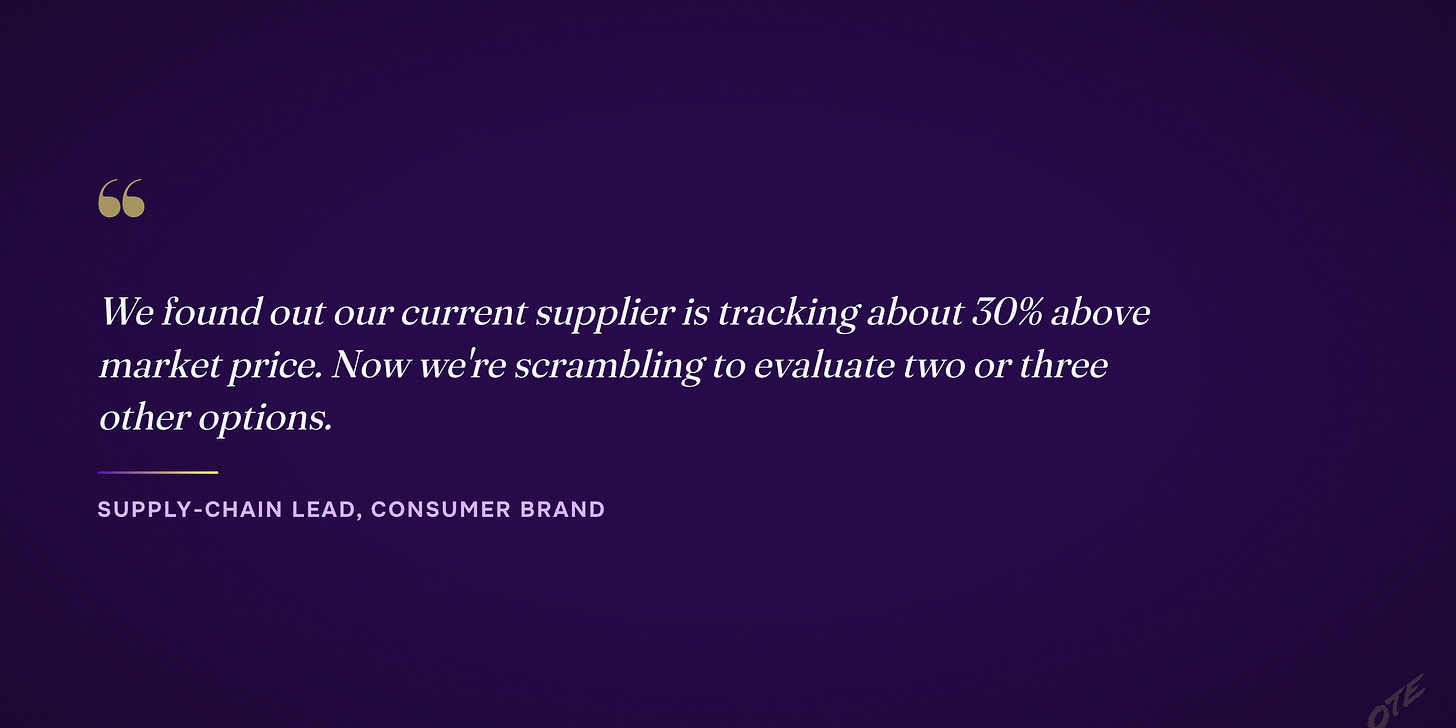 Supply-chain lead, consumer brand