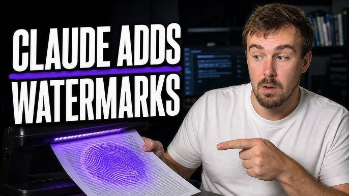 Claude Is Hiding Watermarks in Your AI Text (What It Actually Means) -  YouTube