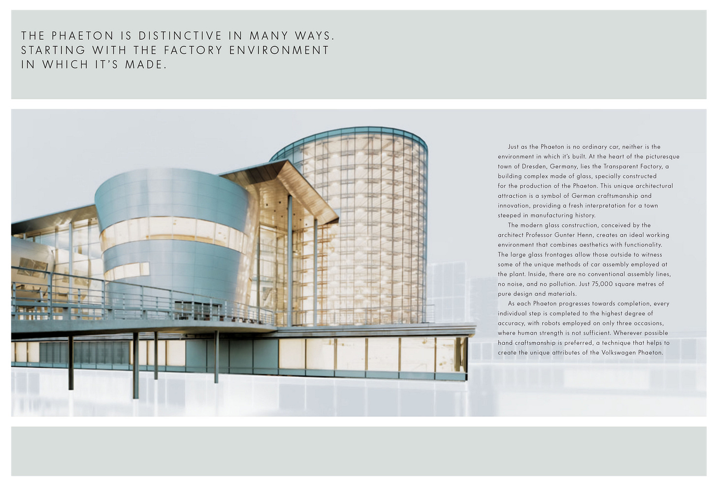Volkswagen Phaeton 2006 brochure Dresden factory Volkswagen Phaeton 2006 brochure Dresden factory