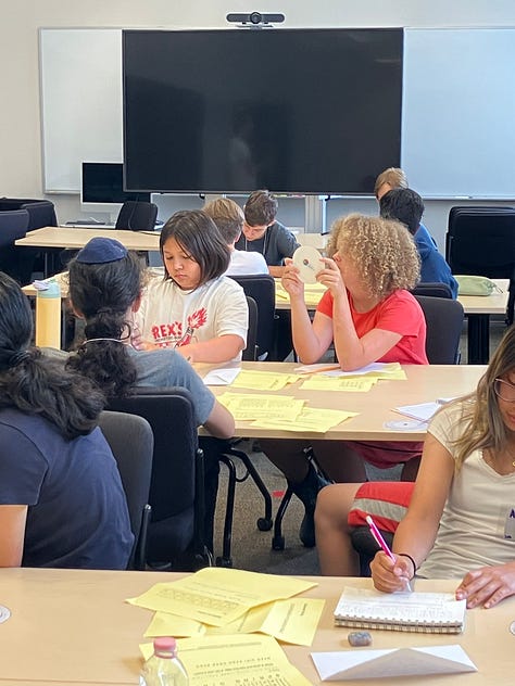Pictures of the Secant math class at work!