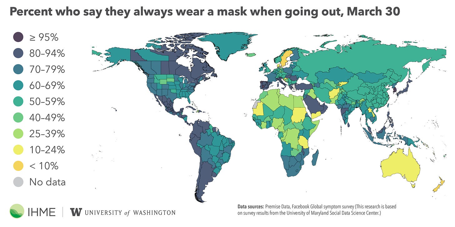COVID-19 Maps of Mask Use | Institute for Health Metrics and ...