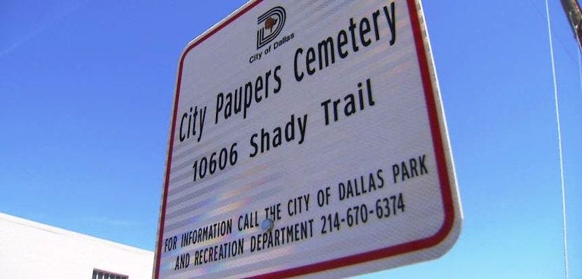The small sign that marks the entrance to the cemetery off Shady Trail, which is tucked... The small sign that marks the entrance to the cemetery off Shady Trail, which is tucked...