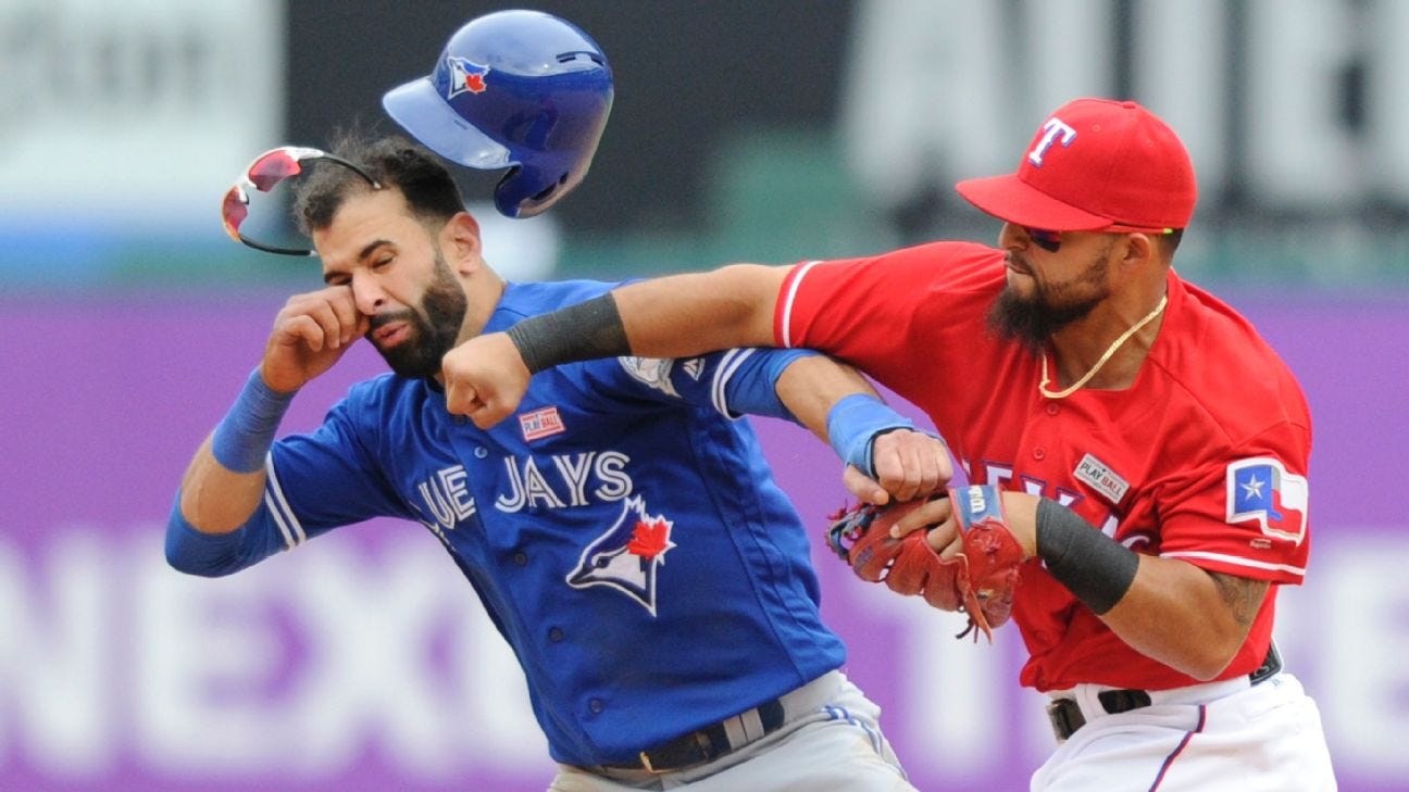 Rougned Odor punching  Jose Bautista