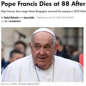 Breaking: Pope Francis Dies at 88 on Easter Monday