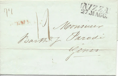 1847 letter from Nice to Genoa