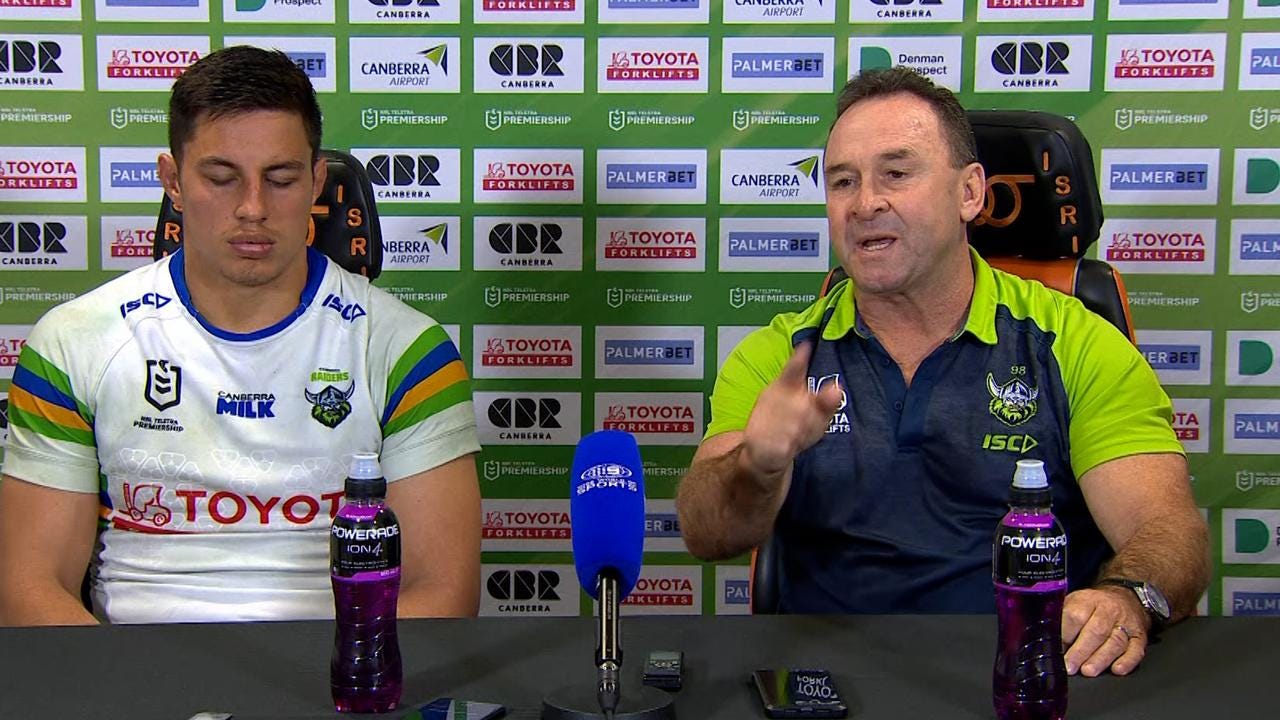 NRL 2023: Ricky Stuart press conference, Canberra Raiders, blowup, Jarrod  Croker rested, Wests Tigers, 300th game, what did he say