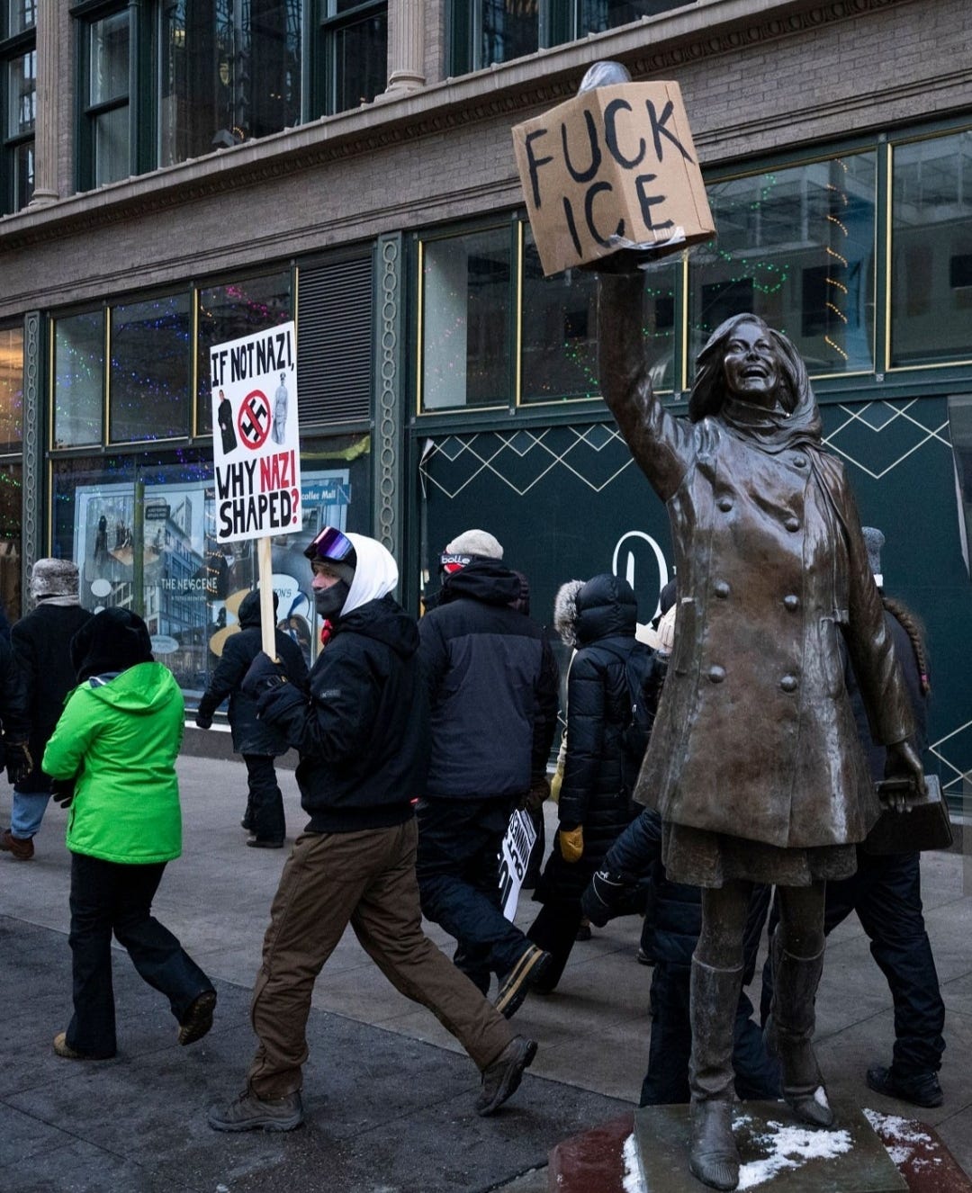 Minneapolis Sign Language - by Bill Addis - Paid Protester