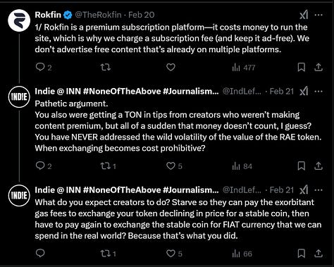 Rokfin's Bizarre Behavior - Indie Media Today