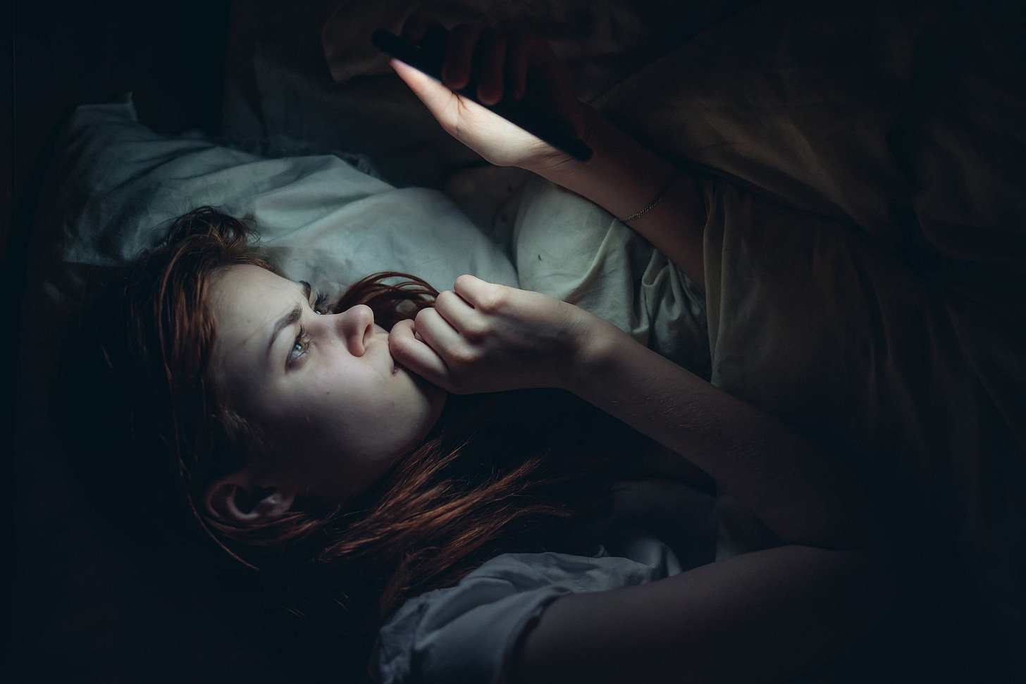 Woman looking at phone