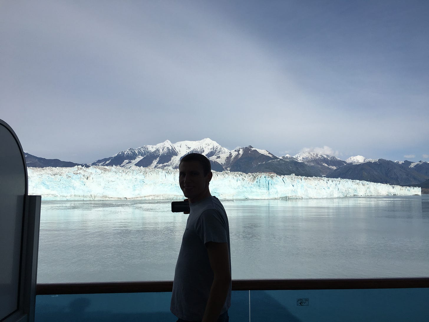 Cruise Director Jess and her family in Glacier Bay National Park on an Alaskan Cruise. 