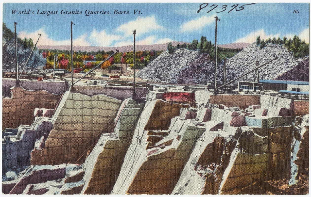 World's largest granite quarries, Barre, Vt. World's largest granite quarries, Barre, Vt.