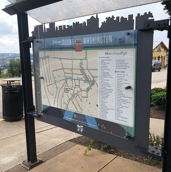 Tourist map of Shiloh Street and Grandview Avenue.