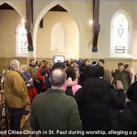 BREAKING: Protesters entered Cities Church in St. Paul during worship, alleging a pastor has ties to ICE