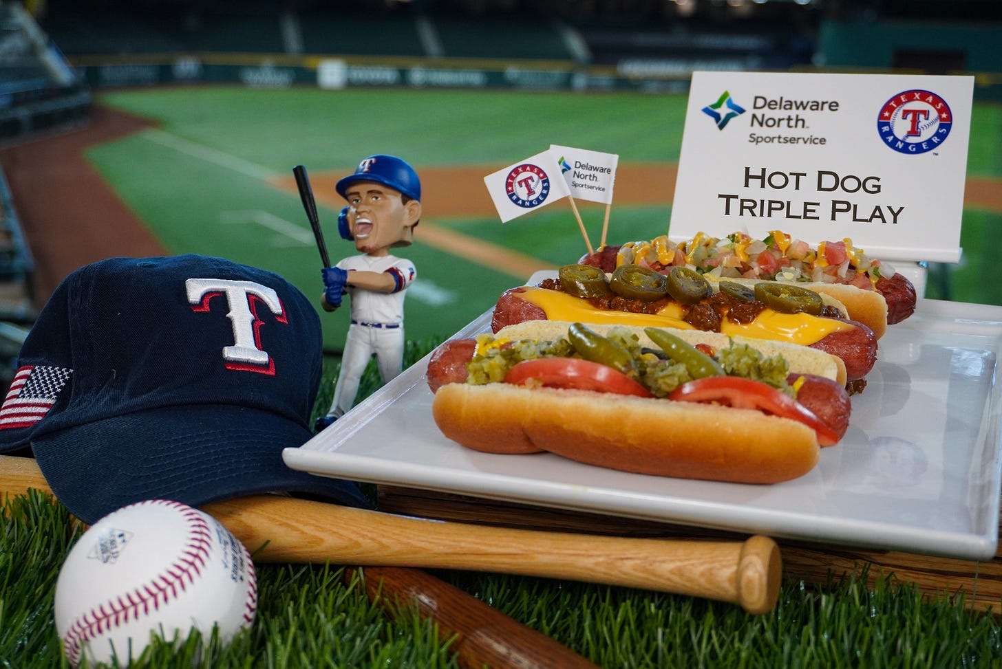 The hot dog flight from Globe Life Field. The hot dog flight from Globe Life Field.