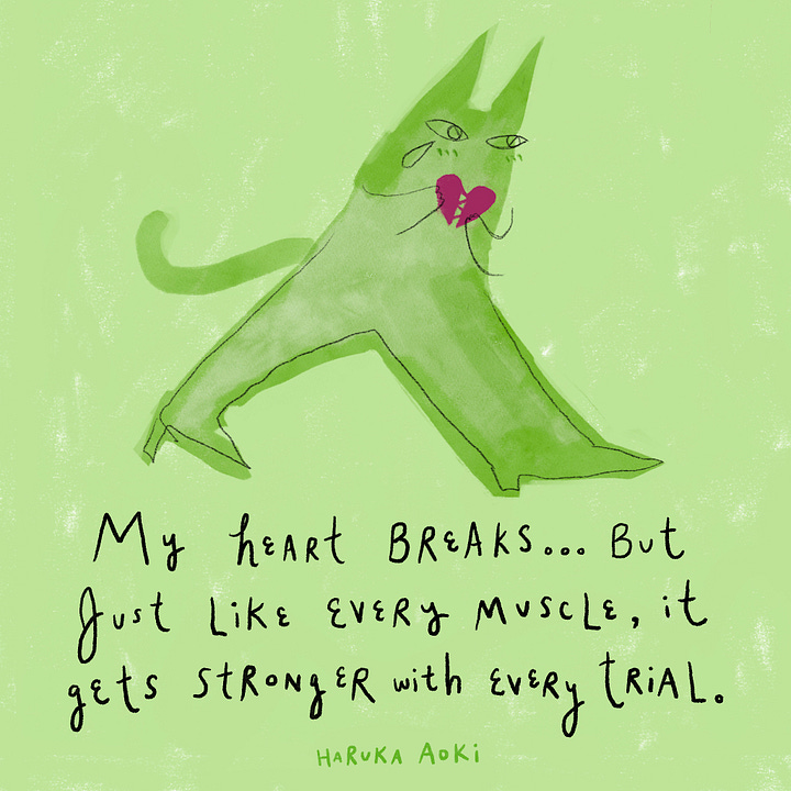 a gallery of colorful illustrated cat graphics expressing solidarity with Palestine