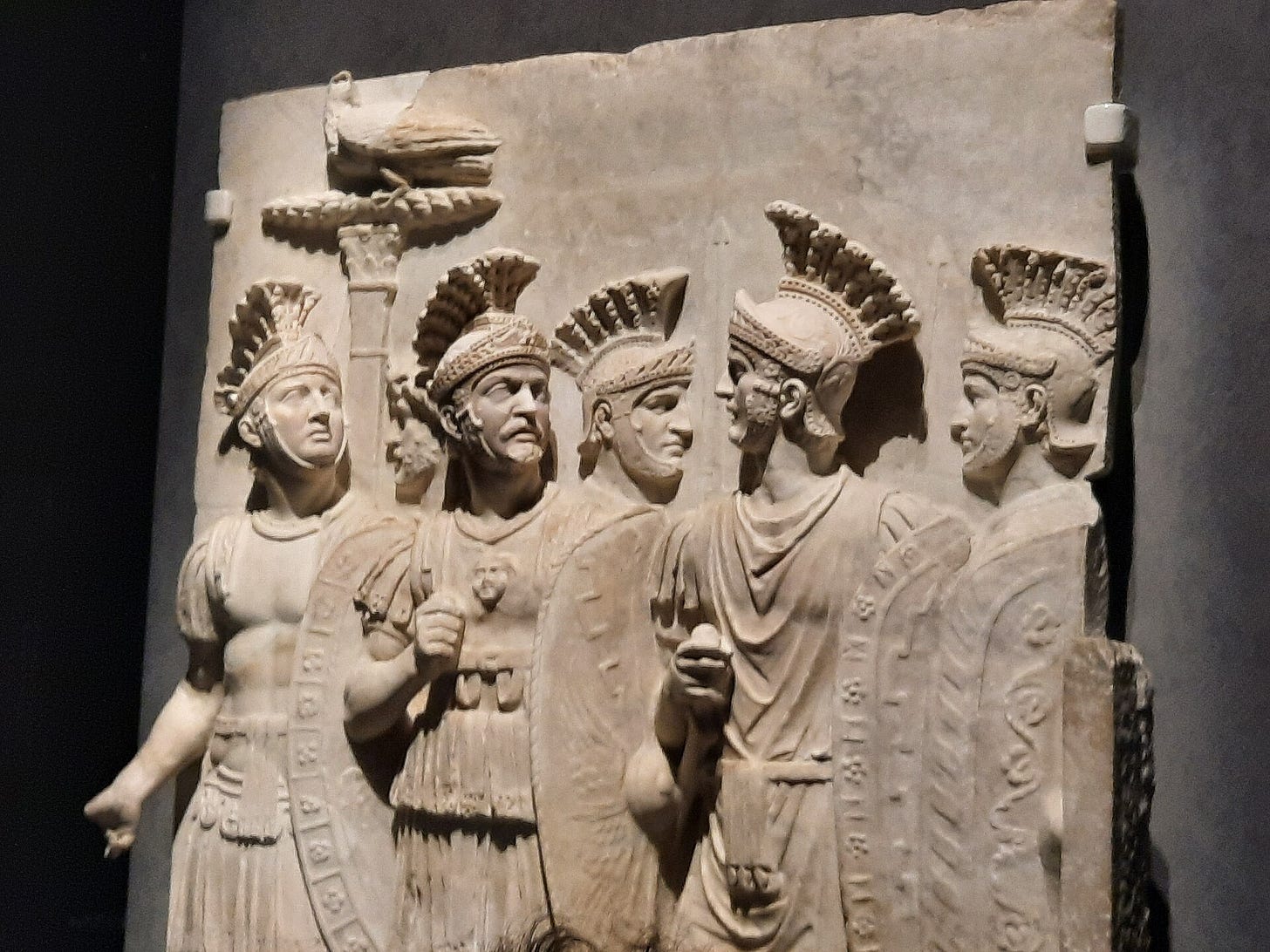 Soldiers of the Praetorian Guard on a Roman relief. Soldiers of the Praetorian Guard on a Roman relief.