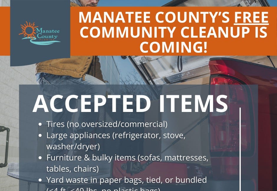 Free Community Cleanup Event Set for January 10 in Manatee County